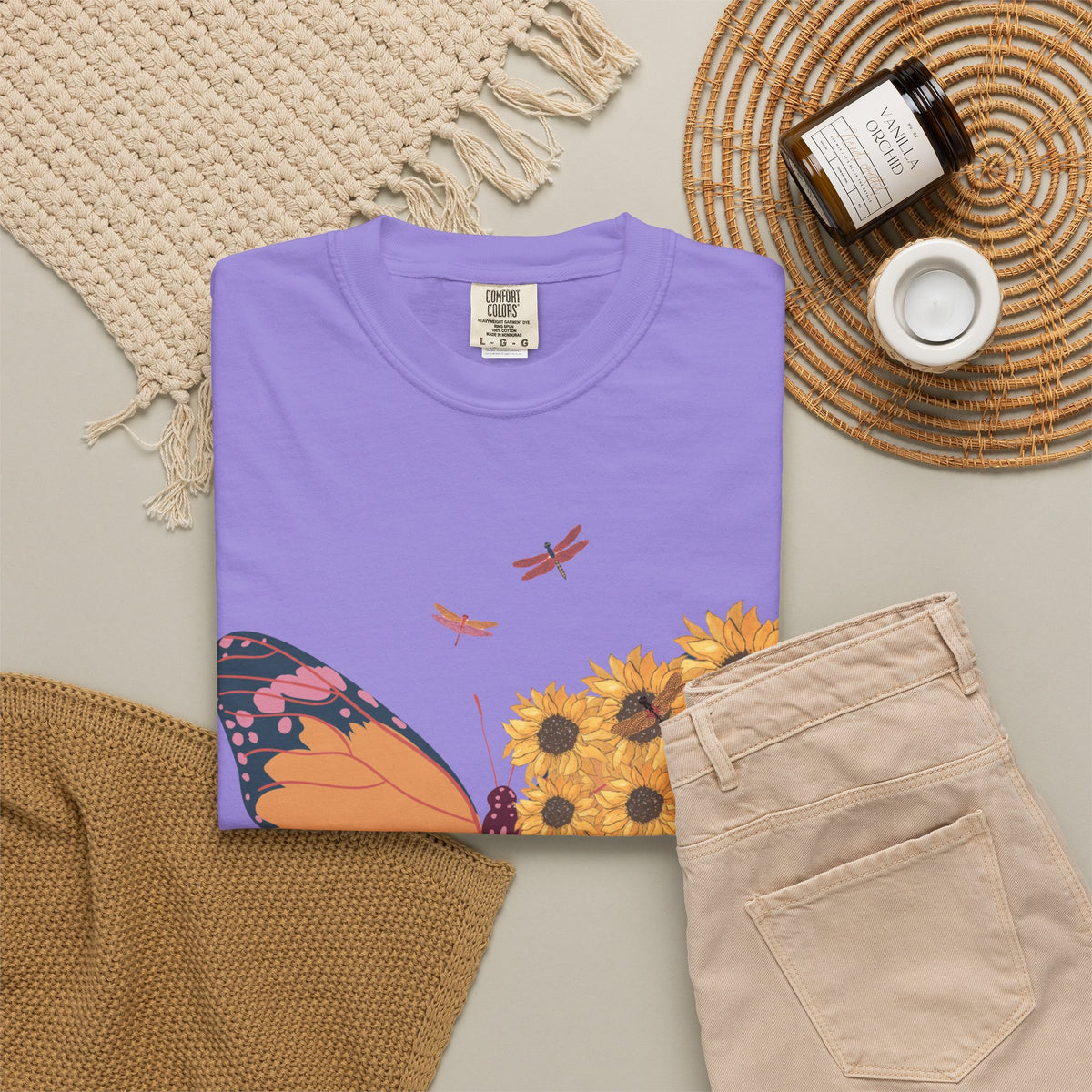 butterfly Garment-Dyed T-shirt