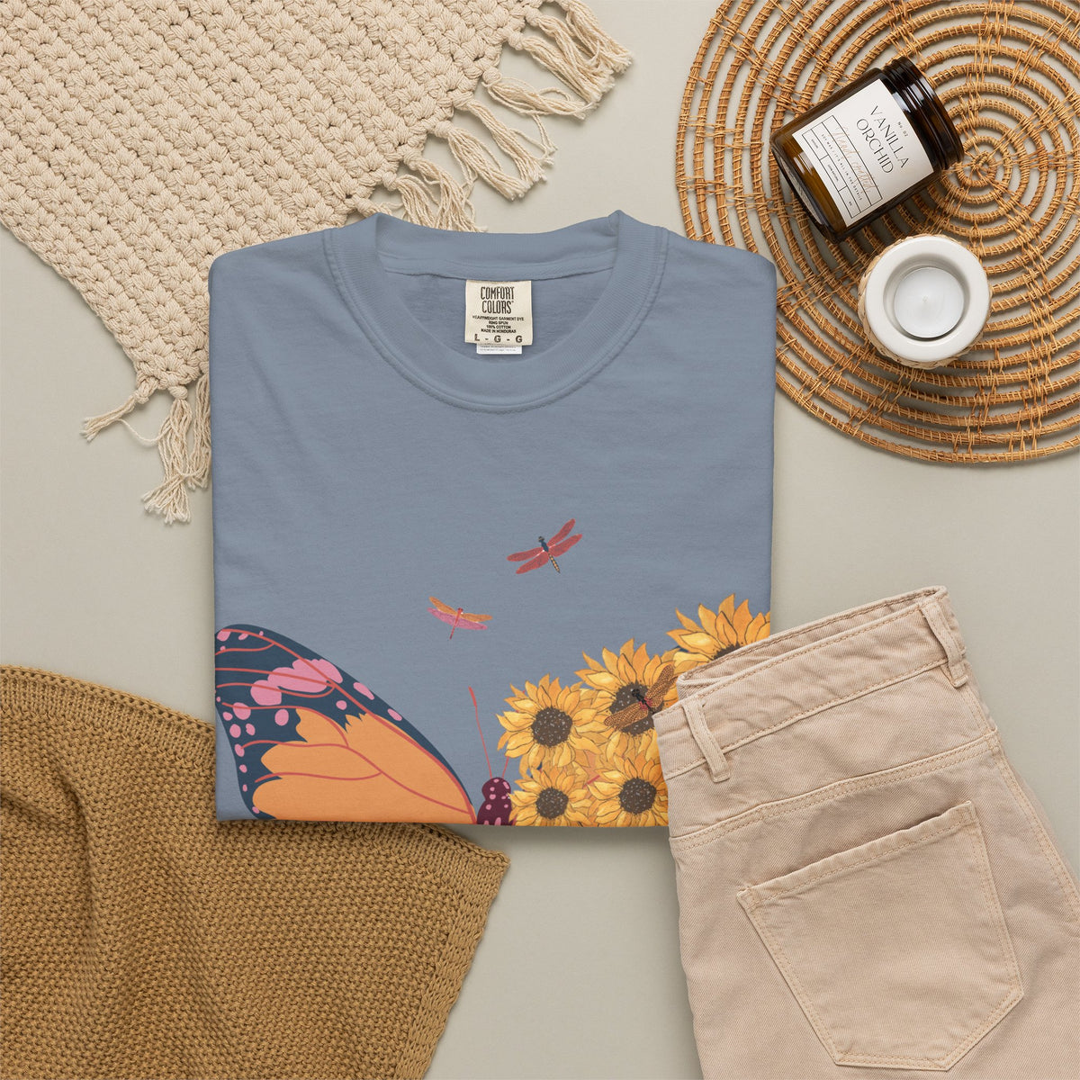 butterfly Garment-Dyed T-shirt