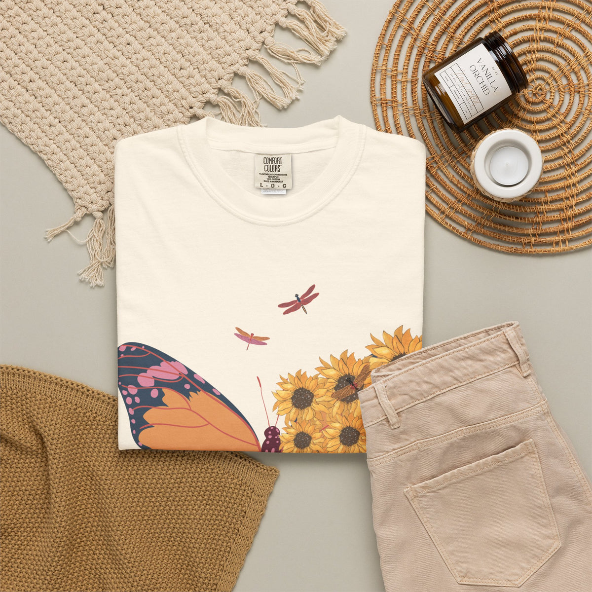 butterfly Garment-Dyed T-shirt