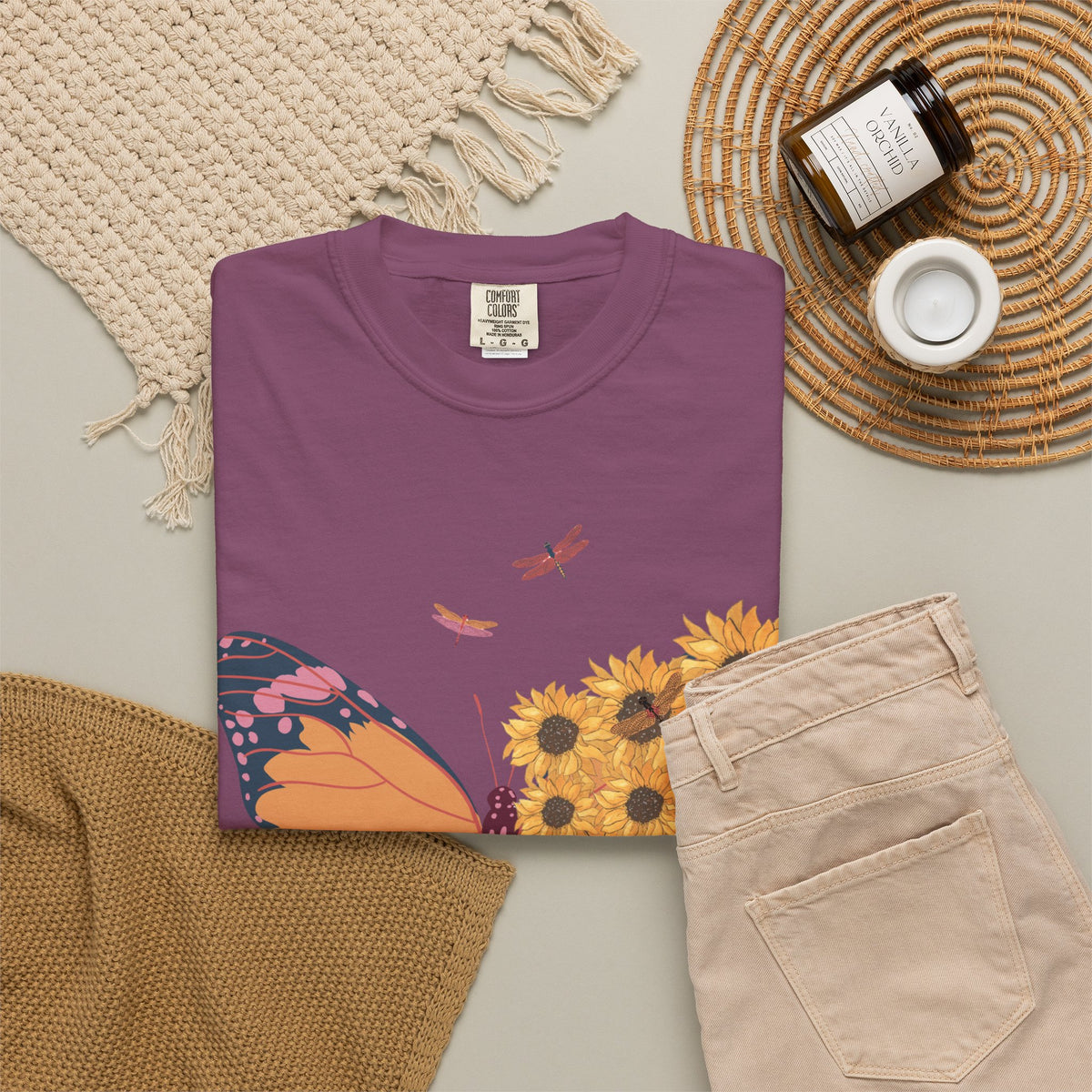 butterfly Garment-Dyed T-shirt