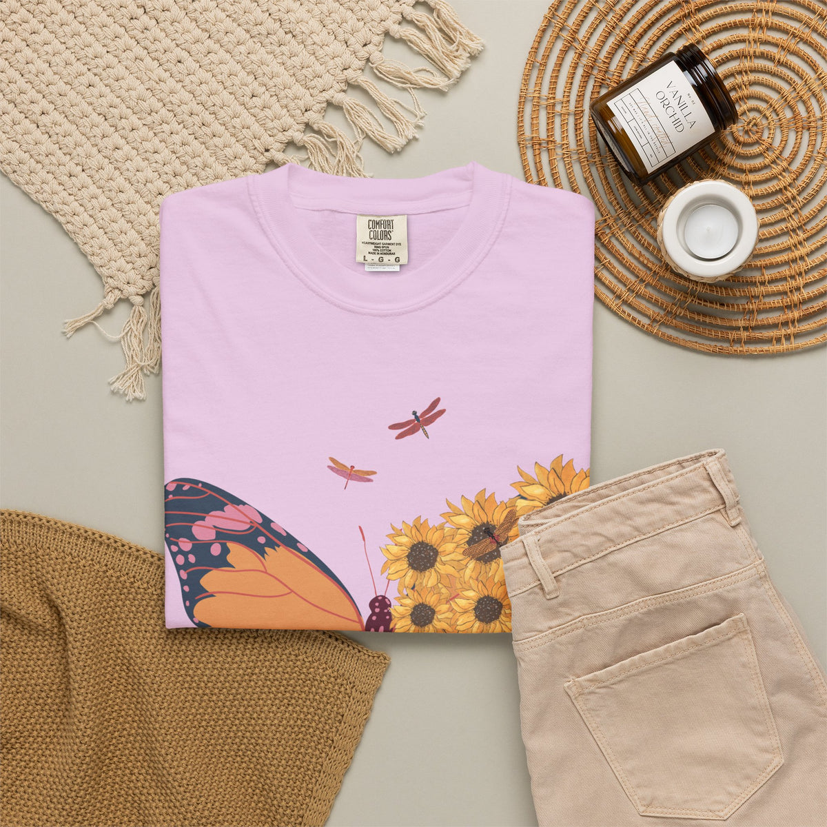 butterfly Garment-Dyed T-shirt